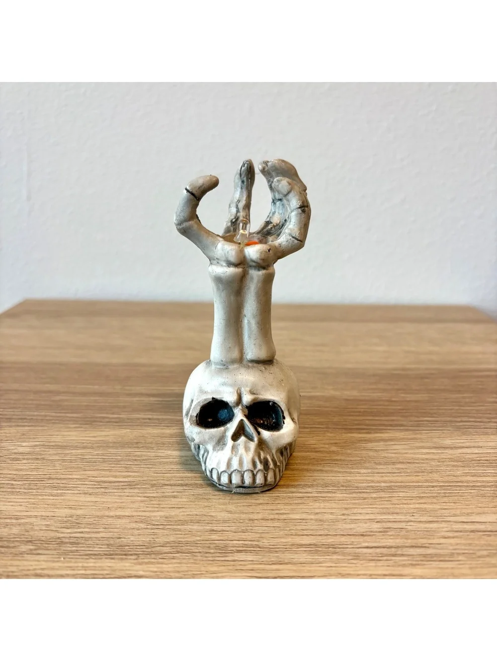 Skull Skeleton Halloween Decor Candle Holder